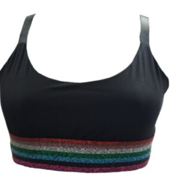 Terez Other - Terez Metallic Rainbow Band Sports Bra Sz S